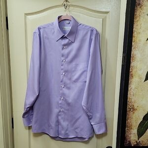 GEOFFREY BEENE LAVENDAR MEN'S BUTTON DOWN DRESS SHIRT